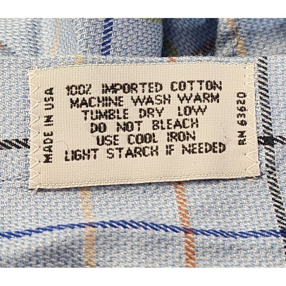 Gitman Bros Mens Size M Blue Plaid Long Sleeve Button Down Shirt - Picture 6 of 12